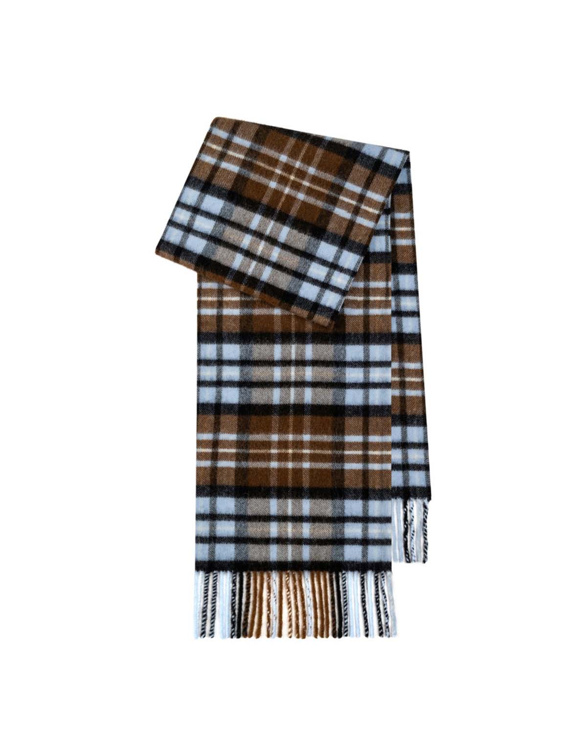 100PCT Wool Plaid Scarf Shawl-s10